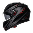 Casco Integrale Agv K3 E2206 Mplk Syth Black/red