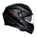 Casco Integrale Agv K3 E2206 Mplk Syth Black/red