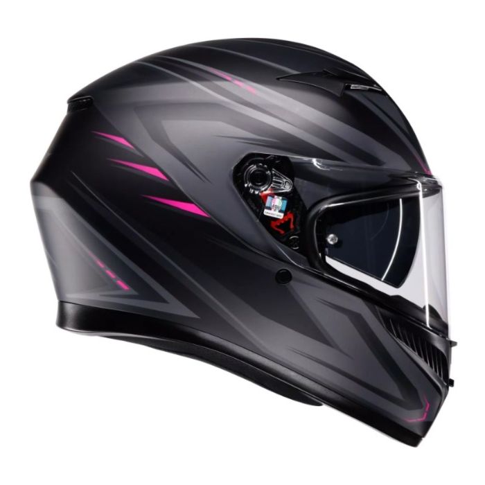 Casco Integrale Agv K3 E2206 Mplk Syth Matt Black/pink