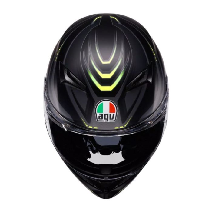 Casco Integrale Agv K3 E2206 Mplk Syth Matt Black/yellow Fl