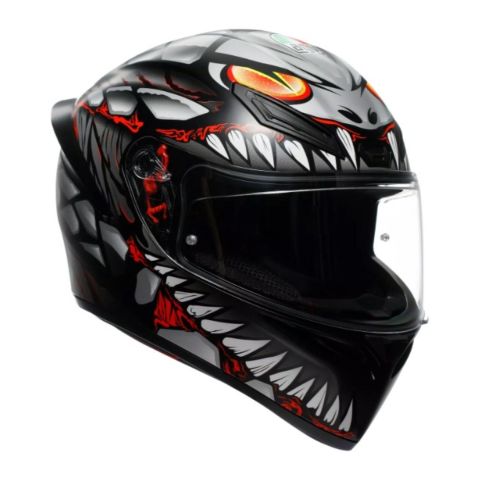 Casco Integrale Agv K1 S E2206 Graphic Lyzard Matt Black/gr