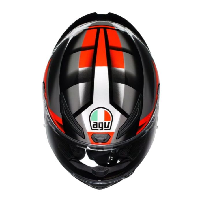 Casco Integrale Agv K1 S E2206 Graphic Fastlap Black/grey/r