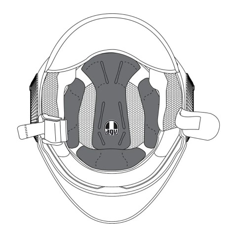 Agv Cuffia Interna Orbyt Grey/black