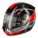 Casco Integrale In Fibra Fm Trad Rosso Fantasia