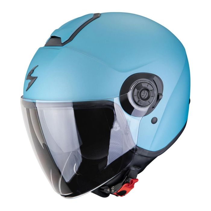 Casco Jet Scorpion Exo-city II Solid Celestial Blu Opaco