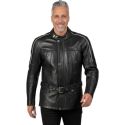 Fender Jofama Leather Jacke aus Leder im britischen Stil Cinta und wasserdicht schwarz