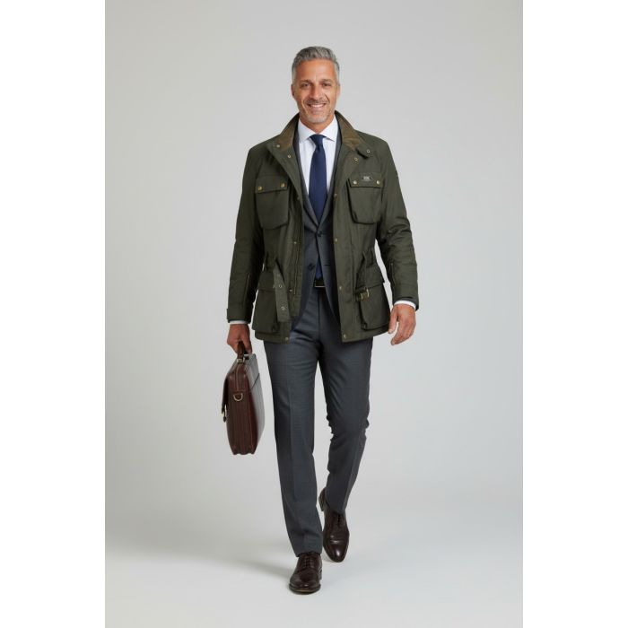 Veste Ixs tartan vert olive