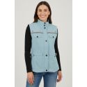 Gilet d’été féminin usé Ixs Dalia Celeste