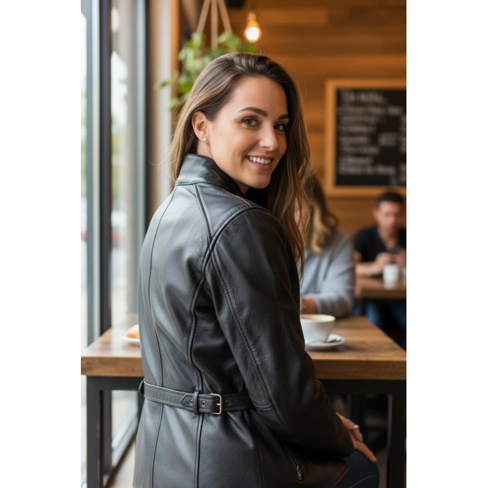 Damen Lederjacke Jofama Flame Black