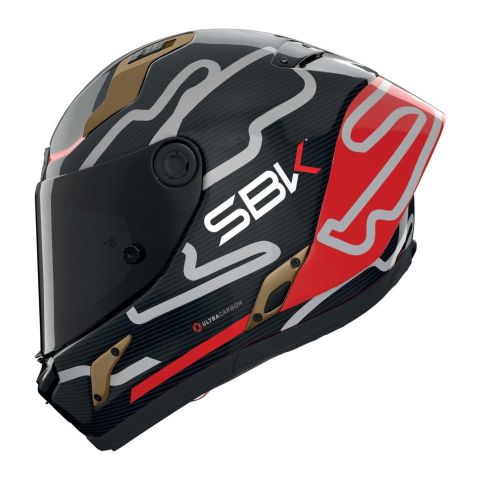 Casco Nolan X-804 Rs Ultra Carbon Sbk Rosso Oro