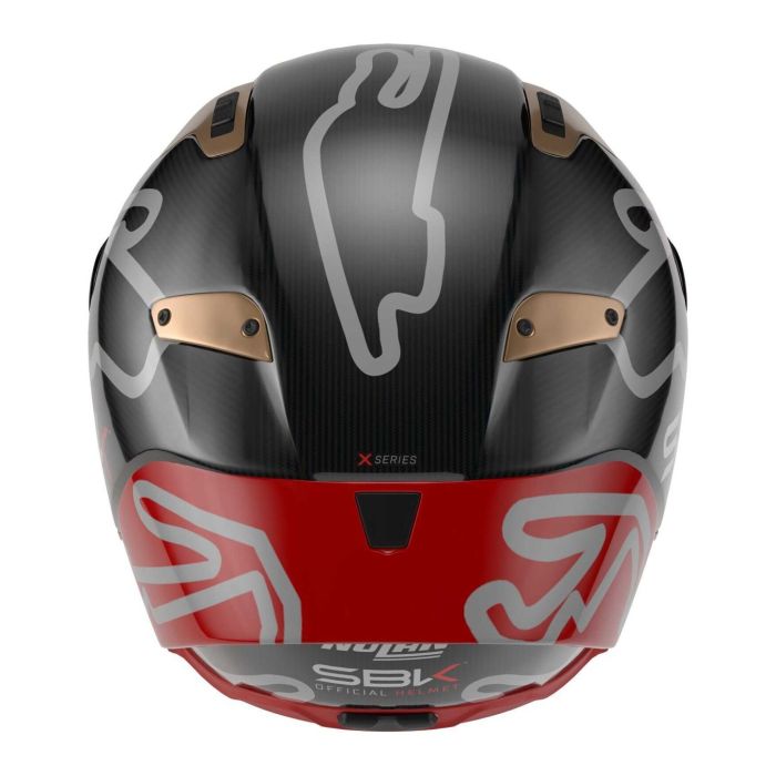 Casco Nolan X-804 Rs Ultra Carbon Sbk Rosso Oro