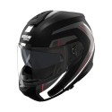 Casco Modulare Nolan N100-6 Radiante Nero Argento Rosso