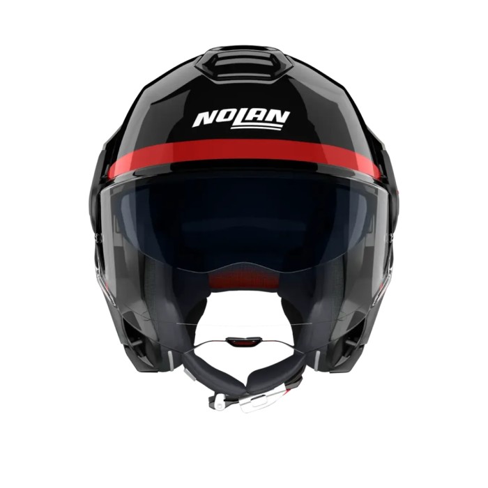 Casco Nolan N120-1 Blocco Nero Antracite Rosso