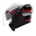 Casco Nolan N120-1 Ciclone Bianco Nero Rosso
