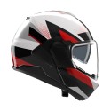 Casco Nolan N120-1 Ciclone Bianco Nero Rosso