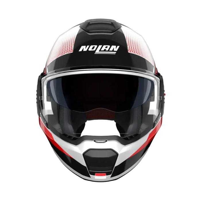 Casco Nolan N120-1 Ciclone Bianco Nero Rosso