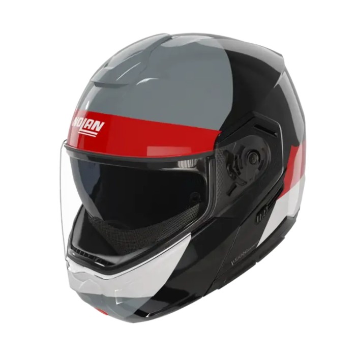 Casco Nolan N90-3 06 Blocco Nero Rosso Antracite
