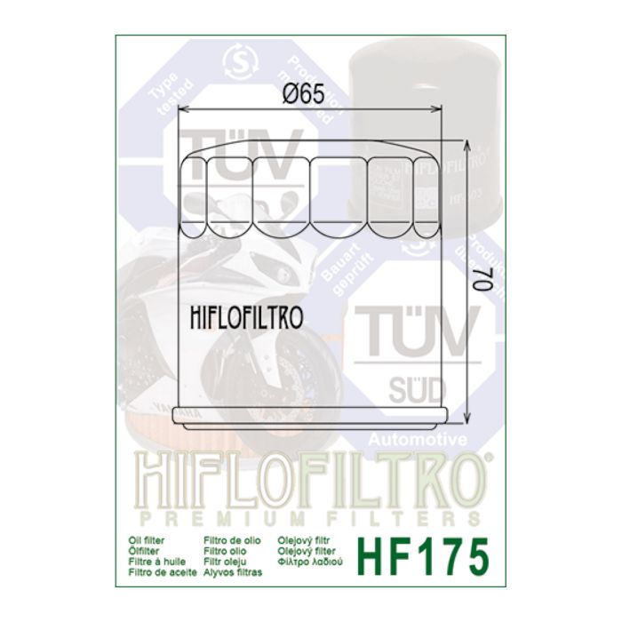 Filtro Olio Hiflo Hf175 H.d. Street 15-16