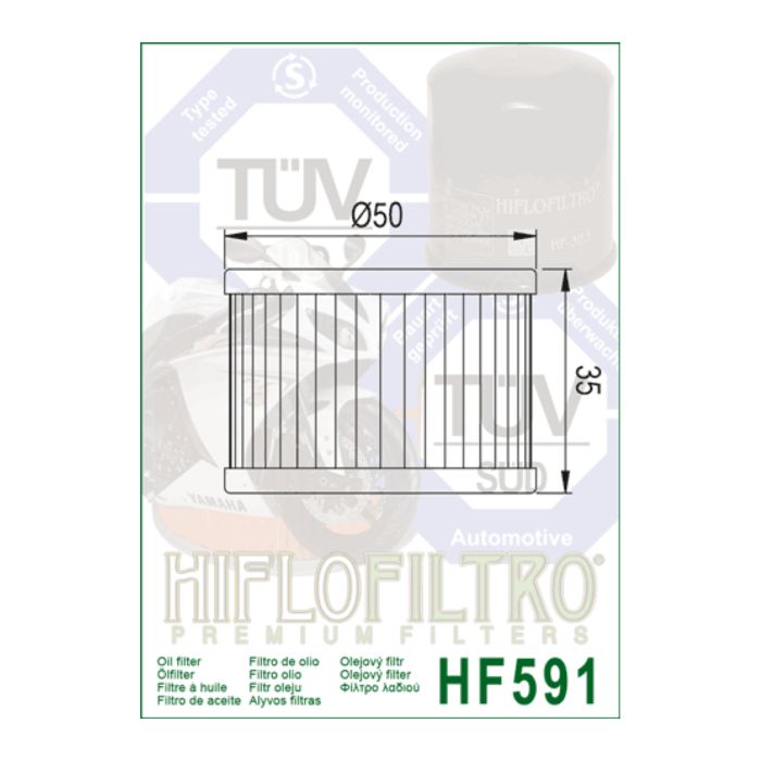 Filtro Olio Hiflo Hf591 Benelli Bn 125 17-22