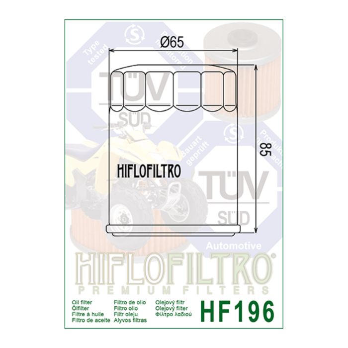 Filtro Olio Hiflo Hf196 Polaris 700 02