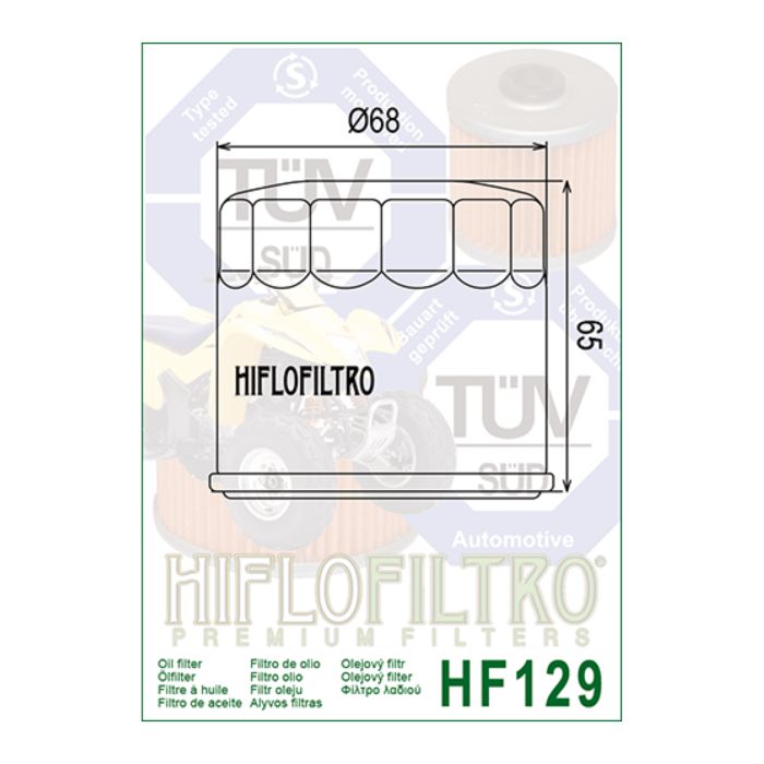 Filtro Olio Hiflo Hf129 Kawasaki Quad 950