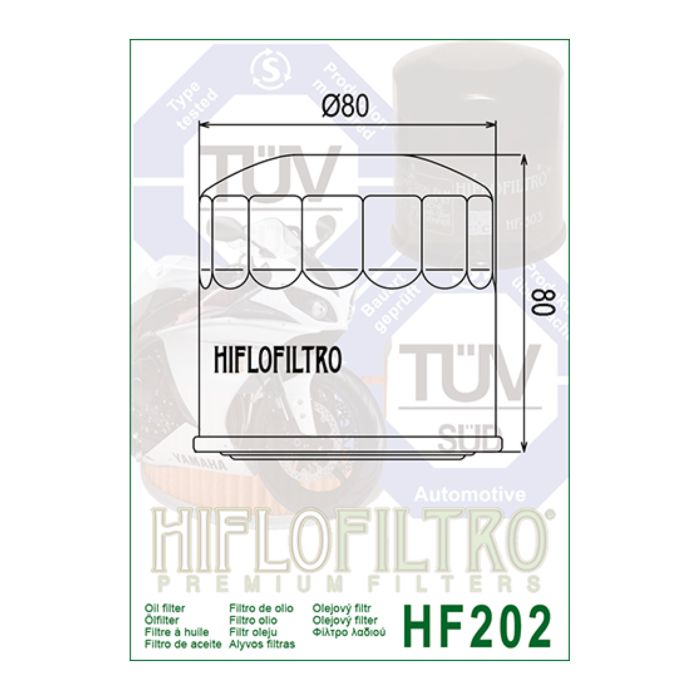Filtro Olio Hiflo Hf202 Honda Vf 750 Magna 82-89