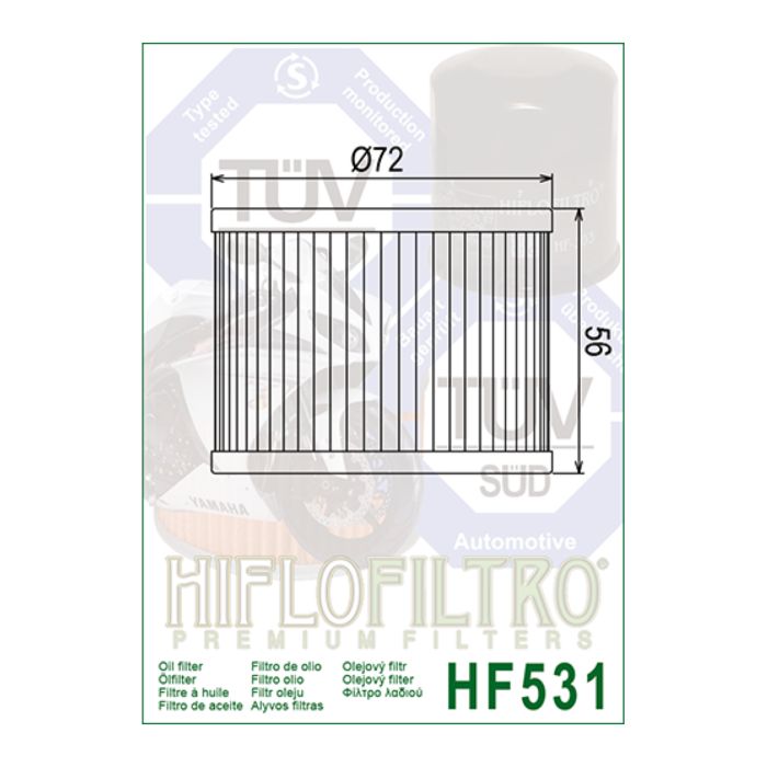 Filtro Olio Hiflo Hf531 Suzuki Gsx250 89-