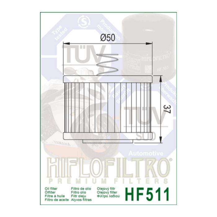 Filtro Olio Hiflo Hf511 Royal Enfield Meteor 350 21-