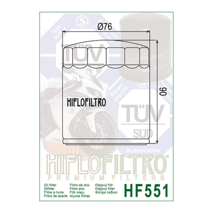 Filtro Olio Hiflo Hf551 Moto Guzzi 1100
