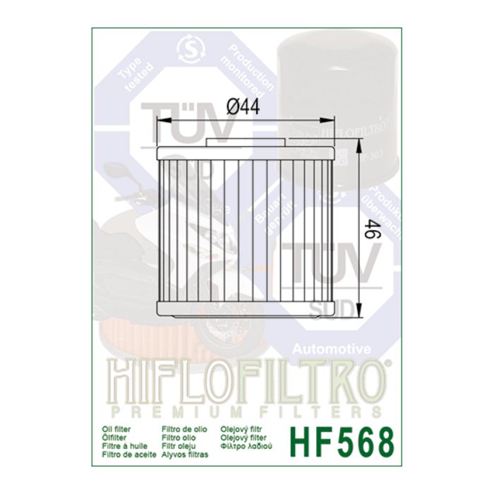 Filtro Olio Hiflo Hf568 Kymco X-citing 400 12-18