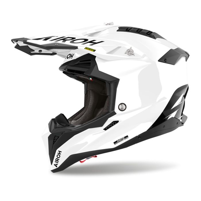 Casco AirohAviator 3 Fim Color White Gloss