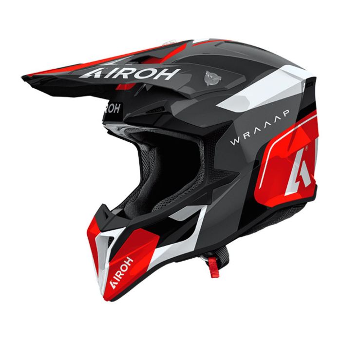 Casco AirohWraaap Conquer Red Gloss
