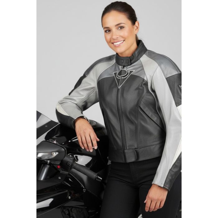 Lederjacke Damen Rev'it Viper Grau Fant