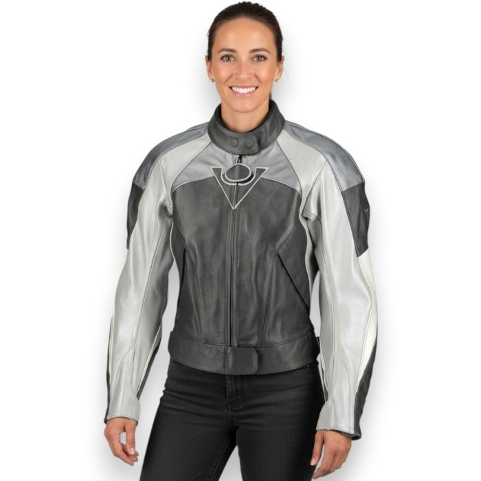 Giacca Pelle Donna Rev'it Viper Grigio Fant