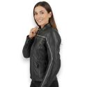 Chaqueta de cuero para mujer Jofama Mod. Vis A Vis Negro