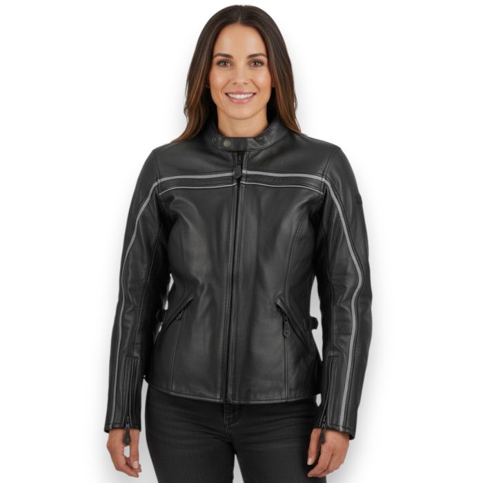Damen Lederjacke Jofama Mod. Vis A Vis Schwarz