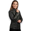 Veste Femme En Cuir Souple Held Asphalte Queen Noir