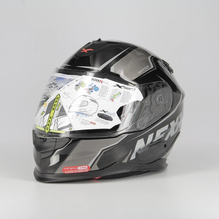 Casque intégral Carbon Nexx X.t1 Carbon Raptor Gris