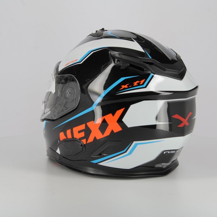 Casco integral Carbon Nexx X.t1 Carbon Raptor Blanco Naranja
