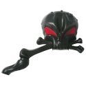 Specchio Universale Vicma Teschio Nero Opaco Sx