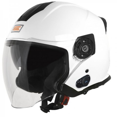 Casco Jet Con Bluetooth Origine Palio 2.0 Solid White
