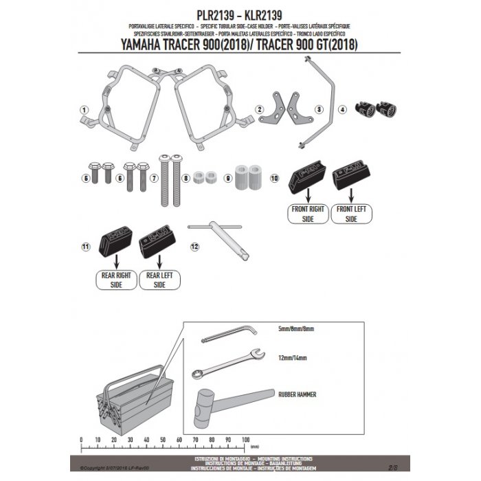 Portavaligie Laterale Givi Yamaha Tracer 900gt 2018