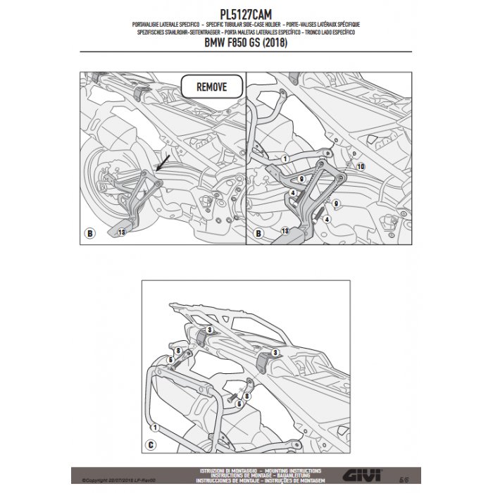 Givi Portav.lat. Bmw F850gs 2018 Per Outback
