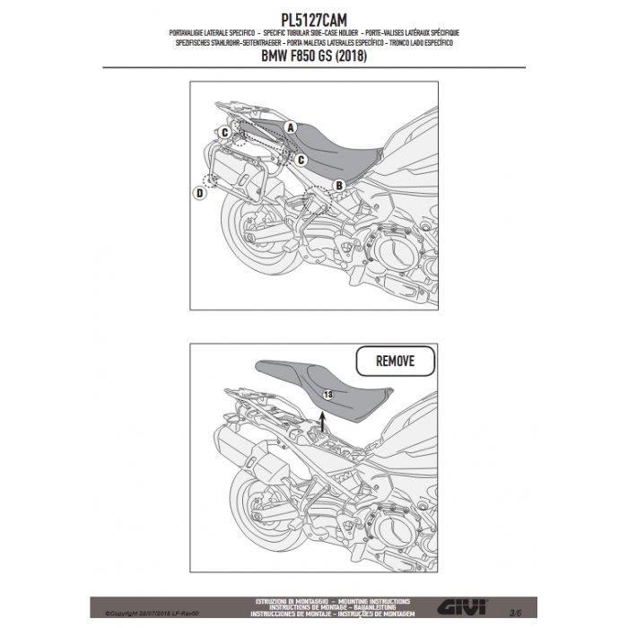 Givi Portav.lat. Bmw F850gs 2018 Per Outback