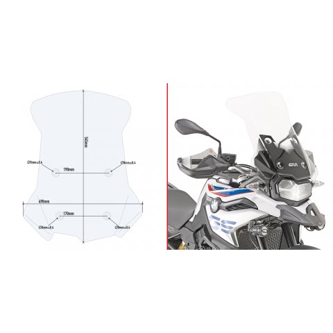 Givi Spoiler Bmw F850gs Trasparente Cod. D5127st