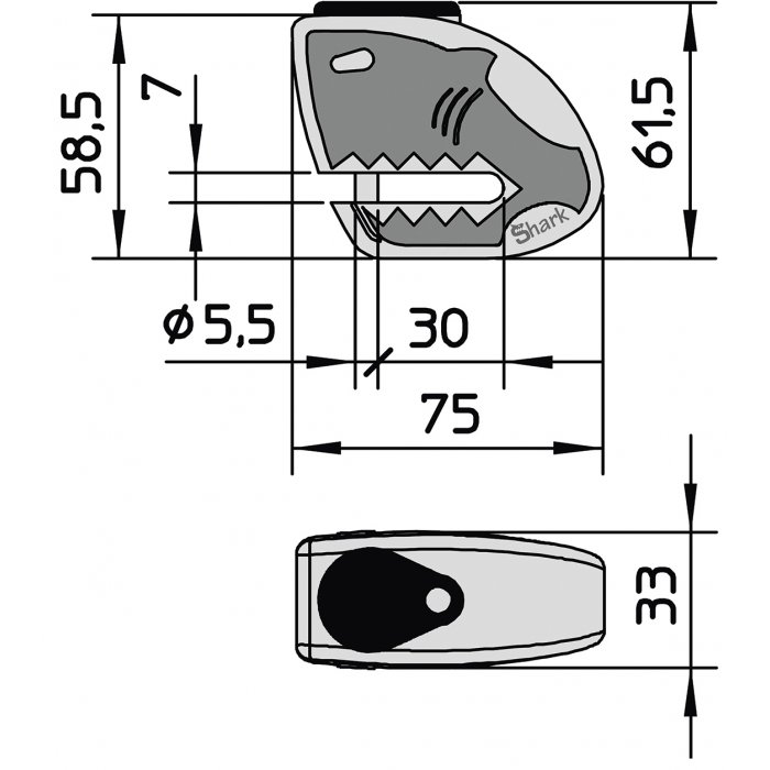Blocca Disco Viro Shark  5.5 Mm Grafica Mimetico