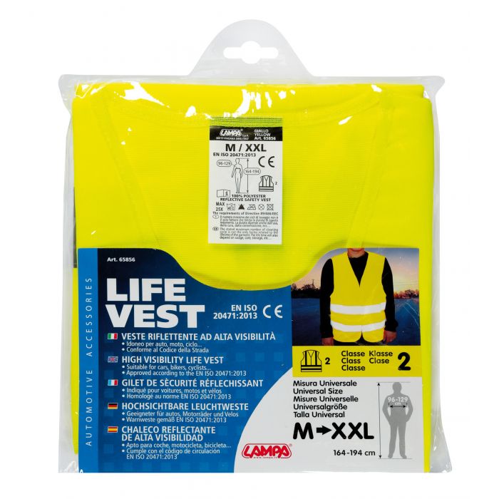 Giubbino Fluo Giallo Omologato Lampa 65856
