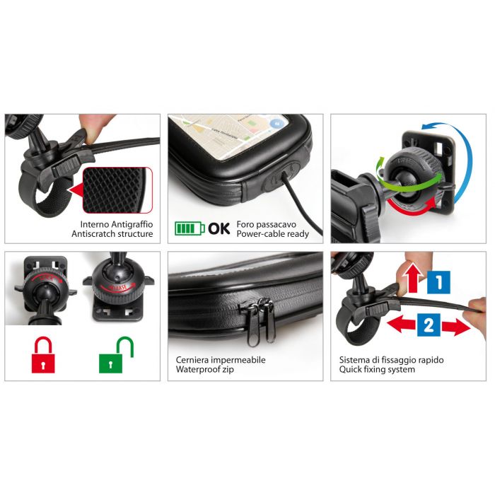 Porta Pda Moto/ciclo Attacco Fascetta Lampa 90423