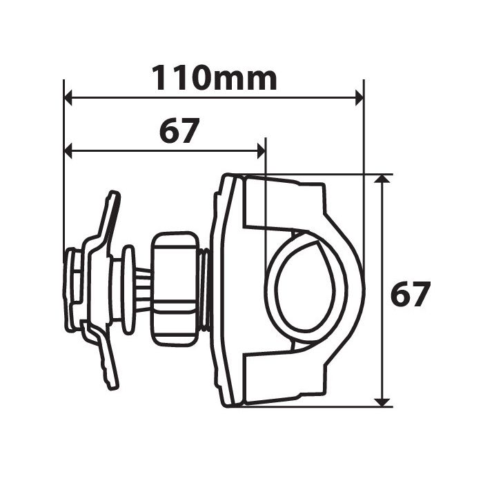 Fissaggio A Manubrio Fisso Per Opti-case Lampa 90452