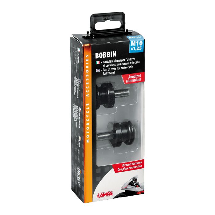 Coppia Supporti Cavalletto Neri M10 X 1,25 Lampa 90648